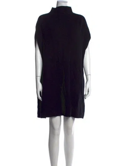 Pre-owned The Row Cashmere Mock Neck Sweater In Black