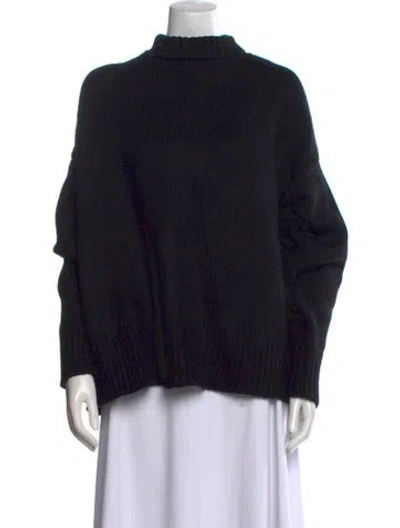 Pre-owned The Row Cashmere Mock Neck Sweater In Blue