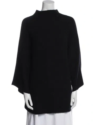 Pre-owned The Row Cashmere Mock Neck Sweater In Blue