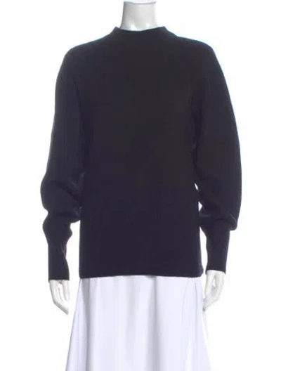 Pre-owned The Row Cashmere Mock Neck Sweater In Blue