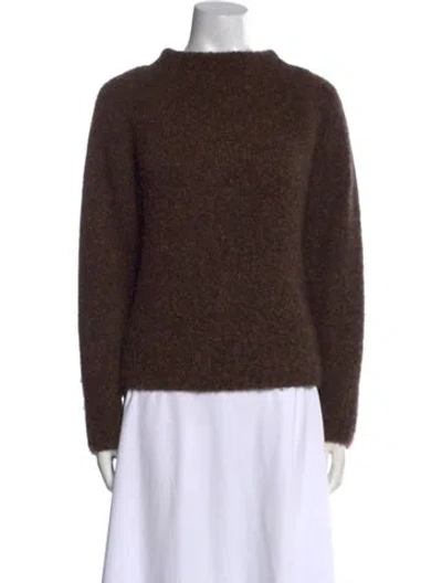Pre-owned The Row Cashmere Mock Neck Sweater In Brown
