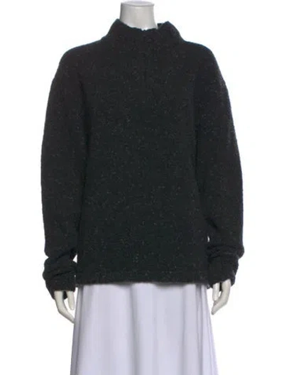 Pre-owned The Row Cashmere Mock Neck Sweater In Gray