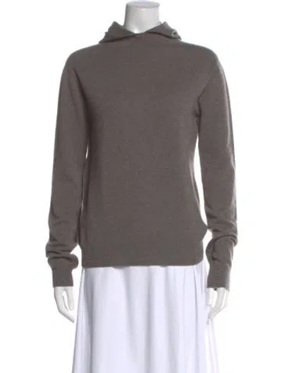 Pre-owned The Row Cashmere Mock Neck Sweater In Gray