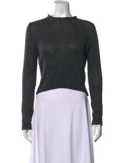 Pre-owned The Row Cashmere Mock Neck Sweater In Grey
