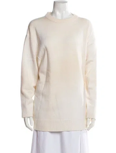 Pre-owned The Row Cashmere Mock Neck Sweater In Neutral