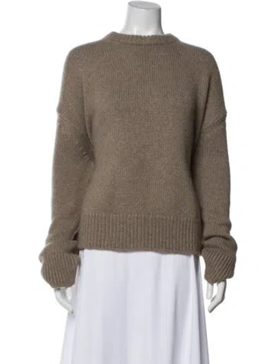 Pre-owned The Row Cashmere Mock Neck Sweater In Neutral