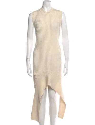 Pre-owned The Row Cashmere Mock Neck Sweater In Neutral