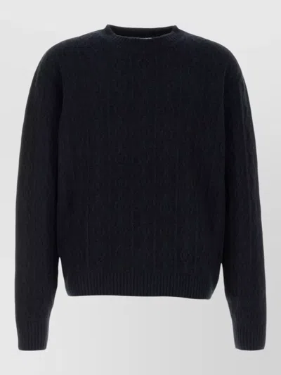 The Row Cashmere Nanni Crew Neck Knit Sweater In Blue