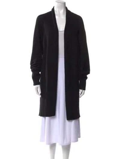 Pre-owned The Row Cashmere Open Front Sweater In Black