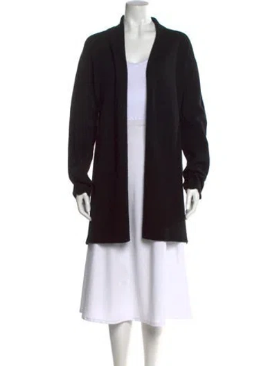 Pre-owned The Row Cashmere Open Front Sweater In Black