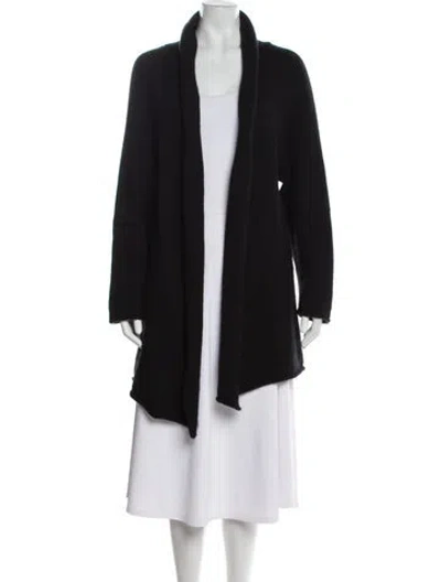 Pre-owned The Row Cashmere Open Front Sweater In Black
