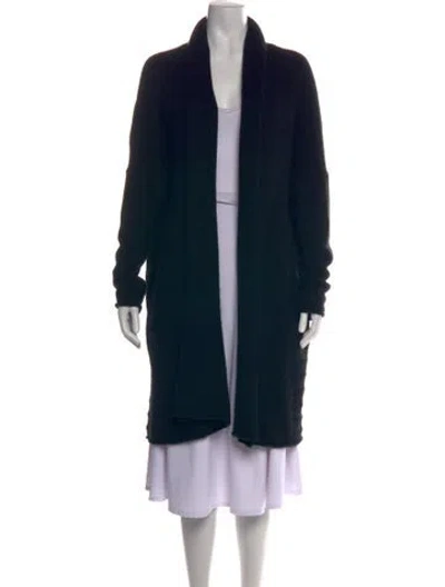 Pre-owned The Row Cashmere Open Front Sweater In Black