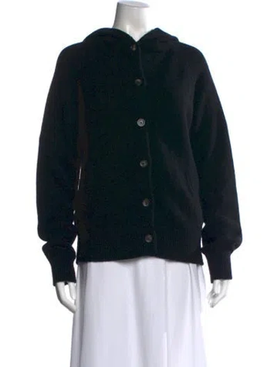 Pre-owned The Row Cashmere Open Front Sweater In Black