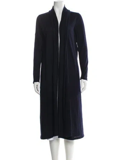 Pre-owned The Row Cashmere Open Front Sweater In Blue