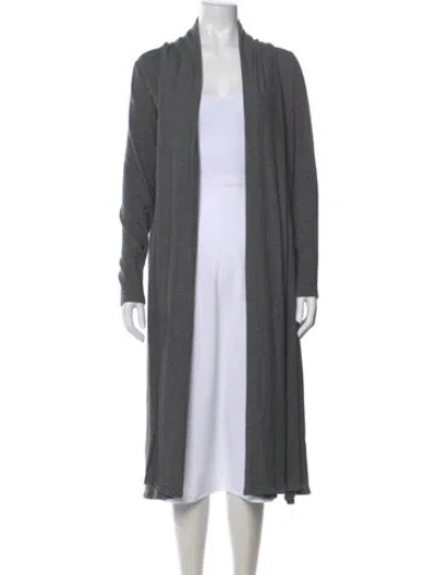 Pre-owned The Row Cashmere Open Front Sweater In Gray