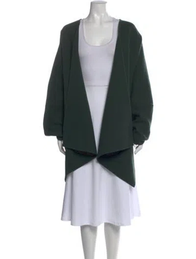 Pre-owned The Row Cashmere Open Front Sweater In Green