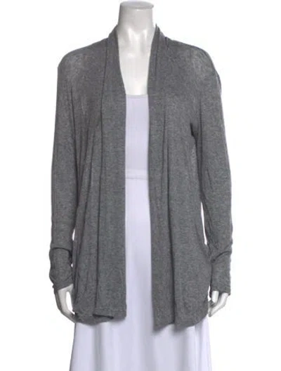 Pre-owned The Row Cashmere Open Front Sweater In Grey