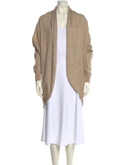 Pre-owned The Row Cashmere Open Front Sweater In Neutral