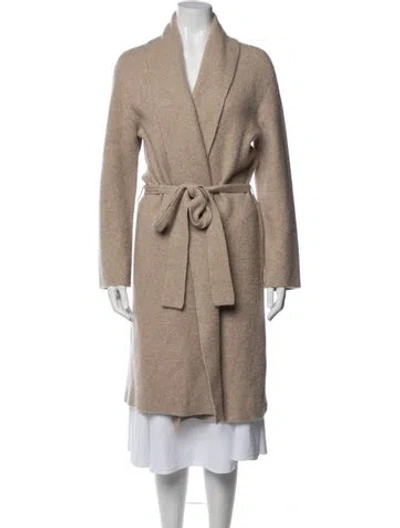 Pre-owned The Row Cashmere Open Front Sweater In Neutral