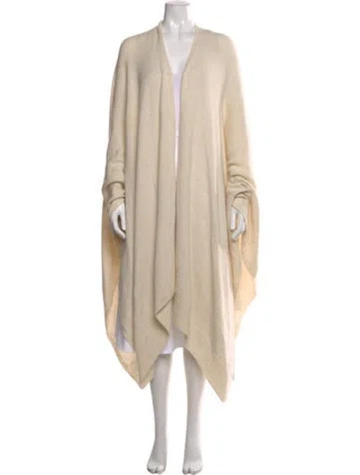 Pre-owned The Row Cashmere Open Front Sweater In Neutral