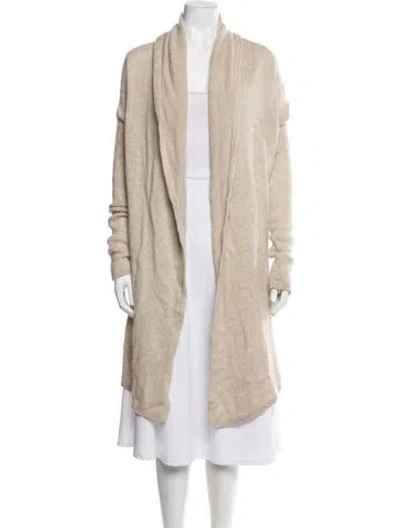 Pre-owned The Row Cashmere Open Front Sweater In Neutrals