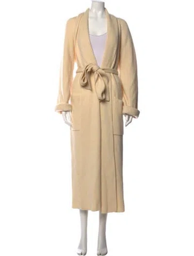 Pre-owned The Row Cashmere Open Front Sweater In Neutrals