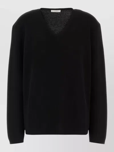 The Row Cashmere Oversized Jumper In Black
