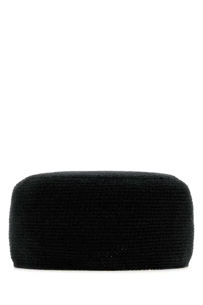 The Row Cashmere Perleaf Hat In Black