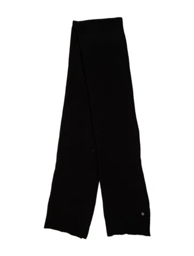 Pre-owned The Row Cashmere Plaid Print Scarf In Black