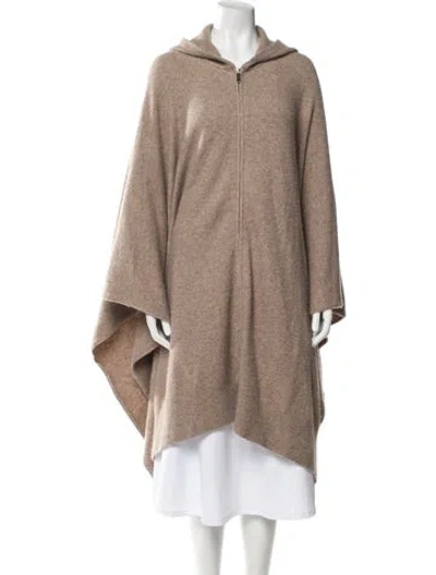 Pre-owned The Row Cashmere Poncho In Brown