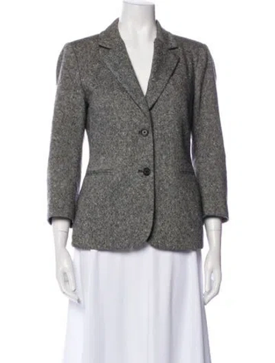 Pre-owned The Row Cashmere Printed Blazer In Gray