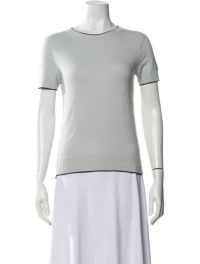 Pre-owned The Row Cashmere Scoop Neck Sweater In Blue