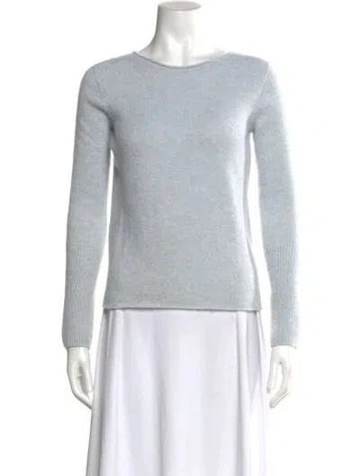 Pre-owned The Row Cashmere Scoop Neck Sweater In Blue