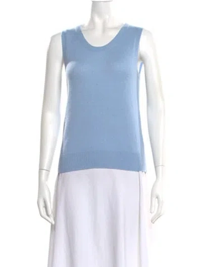 Pre-owned The Row Cashmere Scoop Neck Sweater In Blue