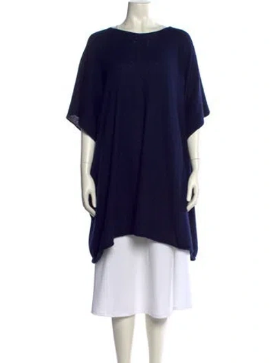 Pre-owned The Row Cashmere Scoop Neck Sweater In Blue