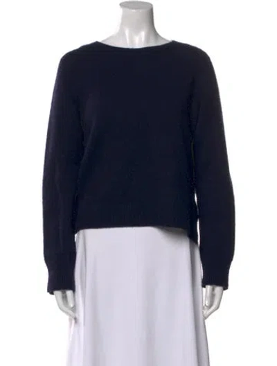 Pre-owned The Row Cashmere Scoop Neck Sweater In Blue