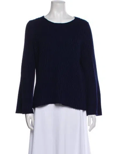 Pre-owned The Row Cashmere Scoop Neck Sweater In Blue