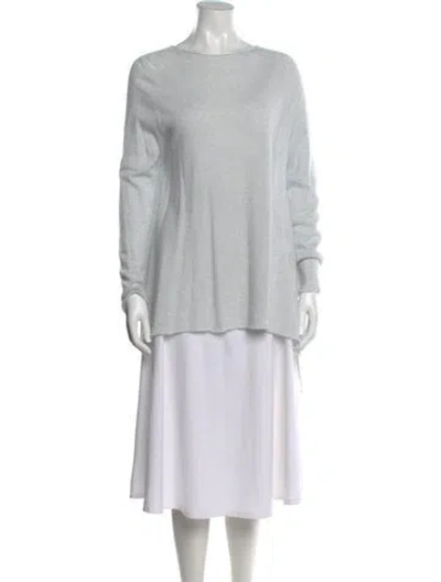 Pre-owned The Row Cashmere Scoop Neck Sweater In Blue