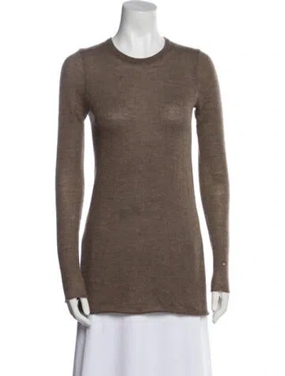 Pre-owned The Row Cashmere Scoop Neck Sweater In Brown