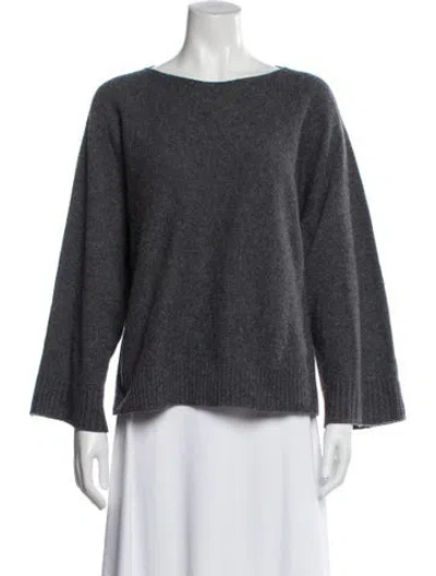 Pre-owned The Row Cashmere Scoop Neck Sweater In Gray