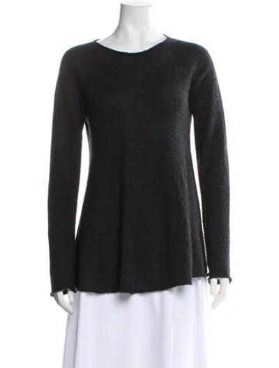 Pre-owned The Row Cashmere Scoop Neck Sweater In Gray