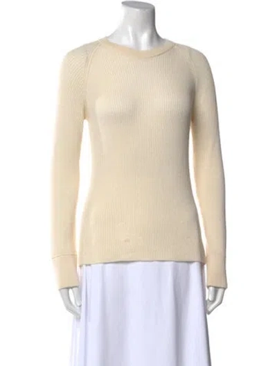 Pre-owned The Row Cashmere Scoop Neck Sweater In Neutral