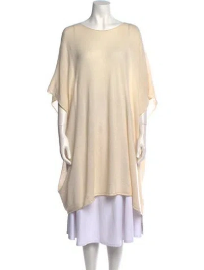 Pre-owned The Row Cashmere Scoop Neck Sweater In Neutral