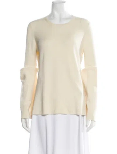 Pre-owned The Row Cashmere Scoop Neck Sweater In Neutral