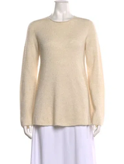 Pre-owned The Row Cashmere Scoop Neck Sweater In Neutral