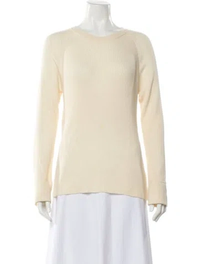 Pre-owned The Row Cashmere Scoop Neck Sweater In Neutral