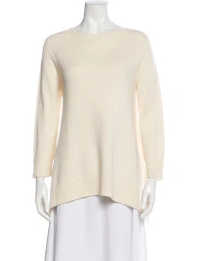 Pre-owned The Row Cashmere Scoop Neck Sweater In Neutral