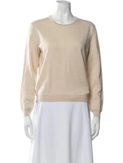 Pre-owned The Row Cashmere Scoop Neck Sweater In Neutrals