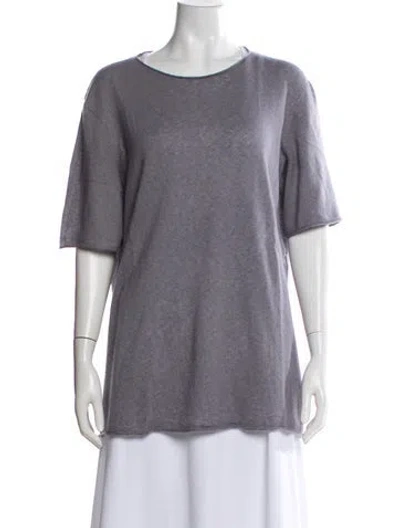 Pre-owned The Row Cashmere Scoop Neck Sweater In Purple