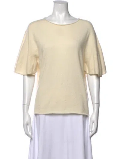 Pre-owned The Row Cashmere Scoop Neck Top In Neutrals